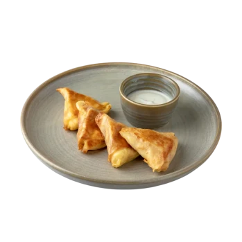 Pancakes with chicken and sour cream