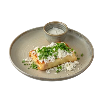 Pancakes with potatoes, mushrooms and cheese